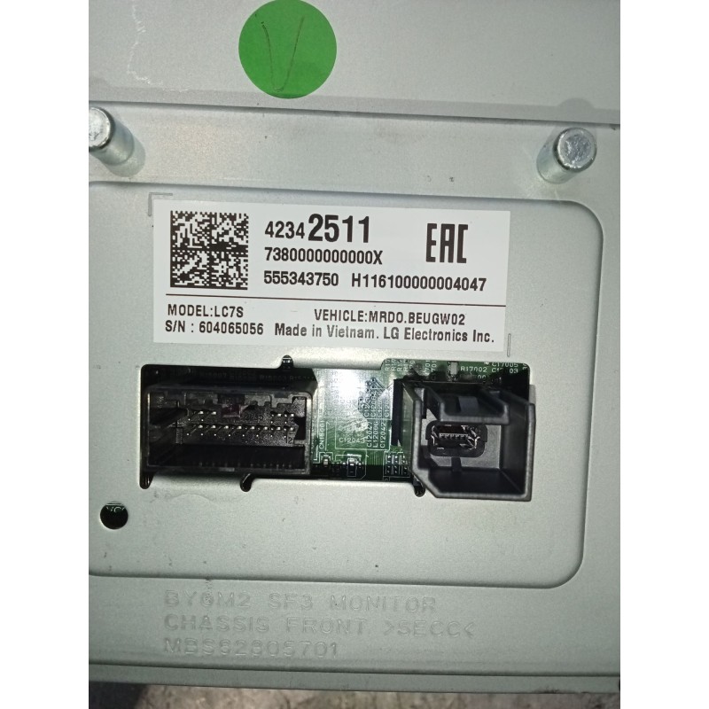 Recambio de pantalla multifuncion para opel astra k (b16) 1.6 cdti (68) referencia OEM IAM 42342511 555343750 