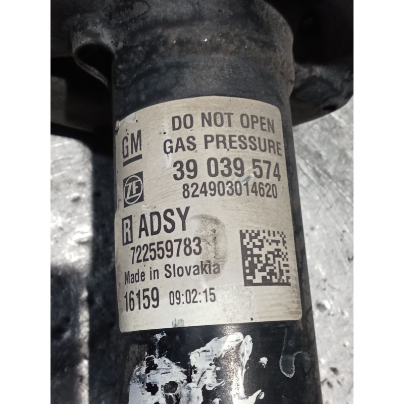 Recambio de amortiguador delantero derecho para opel astra k (b16) 1.6 cdti (68) referencia OEM IAM 39039574 722559783 
