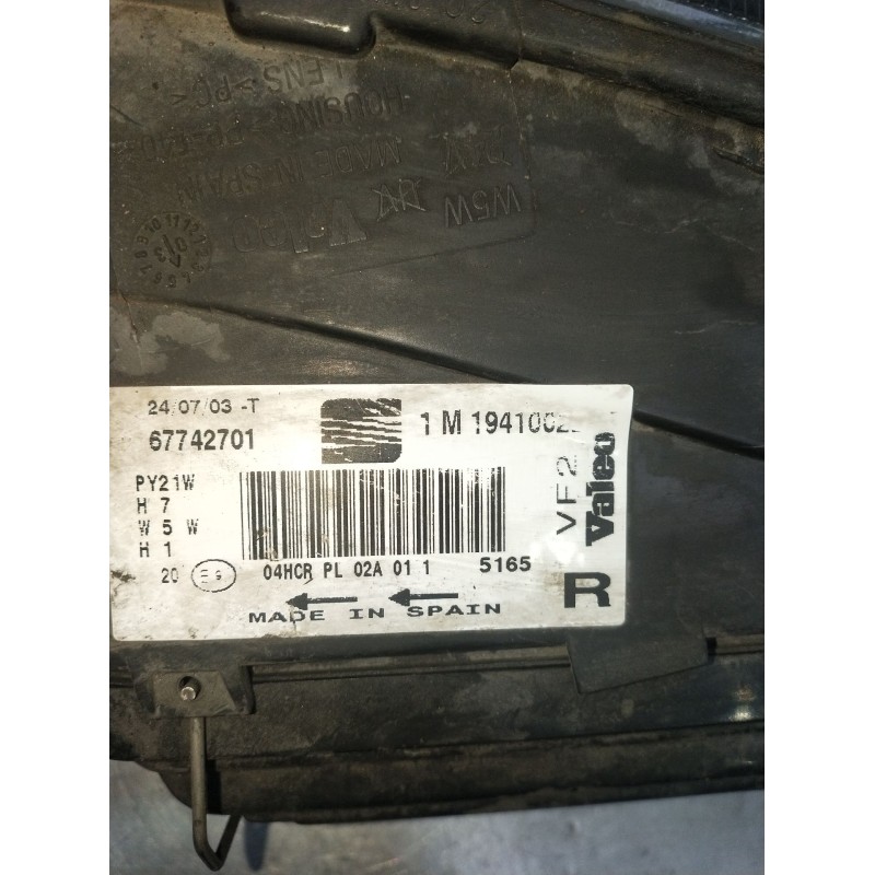 Recambio de faro derecho para seat leon (1m1) 1.9 tdi referencia OEM IAM 1M19510023 VER FOTOS, PATILLA ROTA 67742701