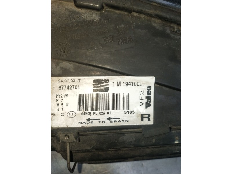 Recambio de faro derecho para seat leon (1m1) 1.9 tdi referencia OEM IAM 1M19510023 VER FOTOS, PATILLA ROTA 67742701