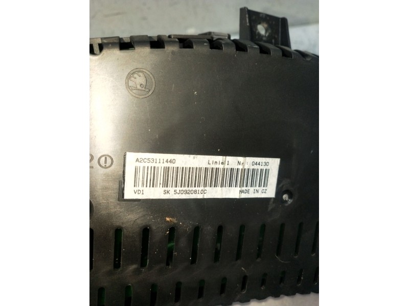 Recambio de cuadro instrumentos para skoda fabia (5j2 ) style referencia OEM IAM 5J0920810C A2C53111440 
