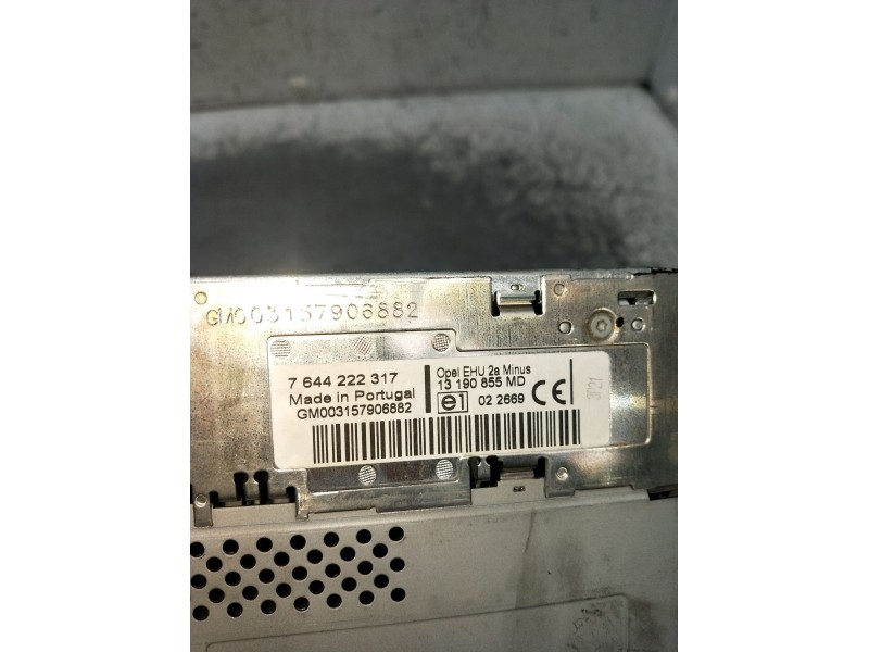 Recambio de sistema audio / radio cd para opel meriva cosmo referencia OEM IAM 7644222317 13190855MD 022669