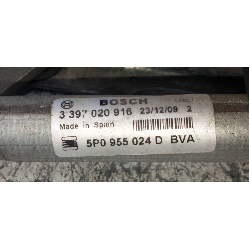 Recambio de motor limpia delantero para seat altea xl (5p5) freetrack 4x4 referencia OEM IAM 5P0955120B 5P0955024D 3397020916