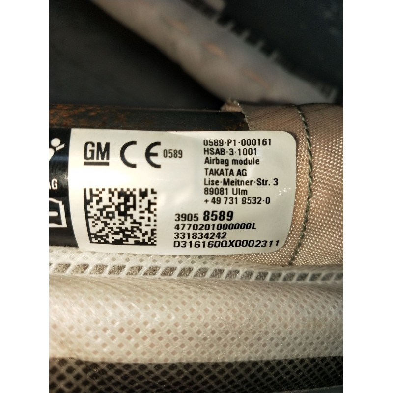 Recambio de airbag cortina delantero izquierdo para opel astra k (b16) 1.6 cdti (68) referencia OEM IAM 39058589 331834242 