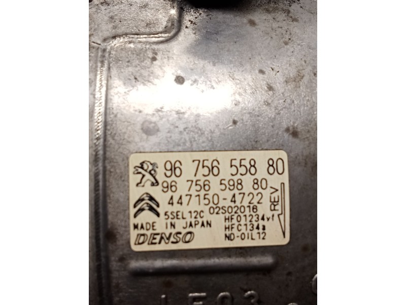 Recambio de compresor aire acondicionado para citroën c4 picasso referencia OEM IAM 9675655880 9675659880 