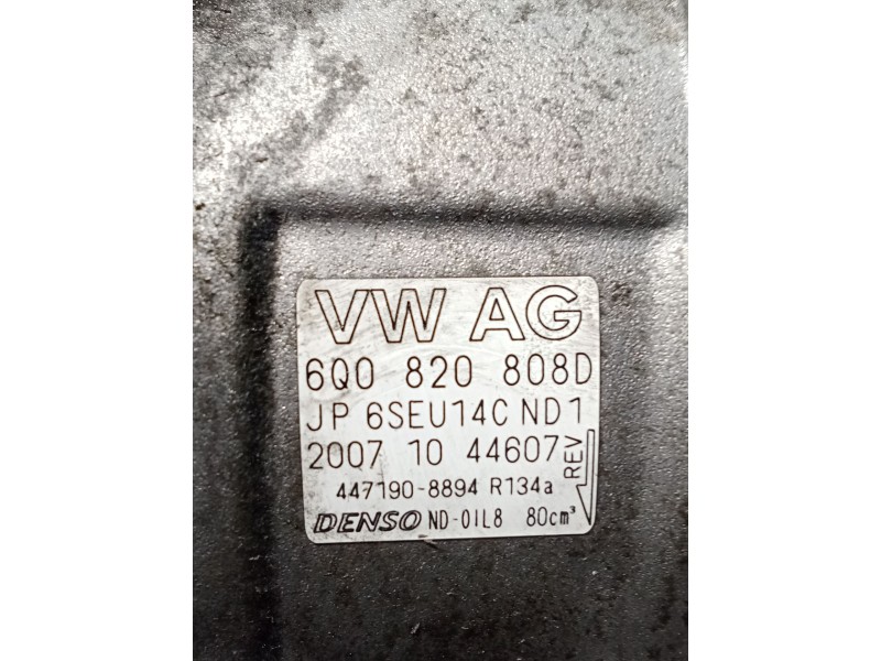 Recambio de compresor aire acondicionado para skoda fabia (5j2 ) style referencia OEM IAM 6Q0820808D  