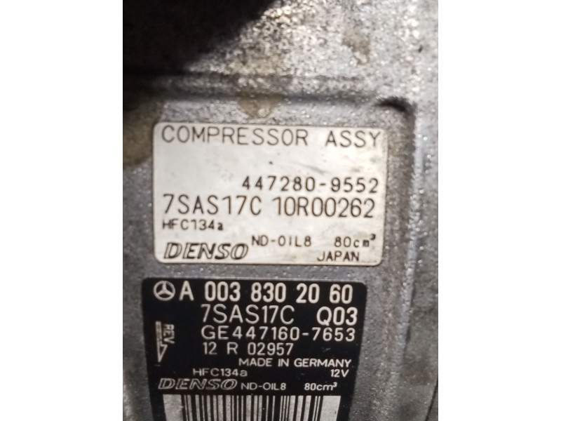 Recambio de compresor aire acondicionado para mercedes-benz clase c (w205) c 400 4-matic (205.066) referencia OEM IAM A003830206