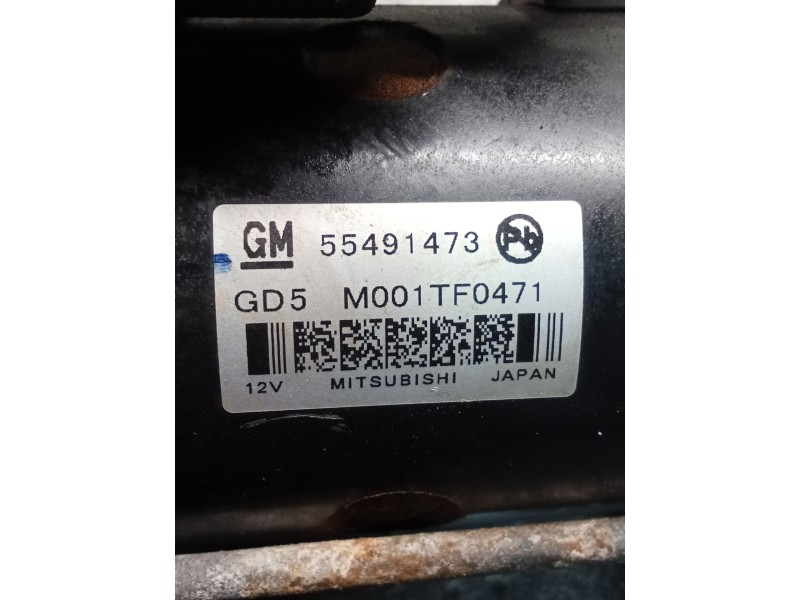 Recambio de motor arranque para opel astra k (b16) 1.6 cdti (68) referencia OEM IAM 55491473  