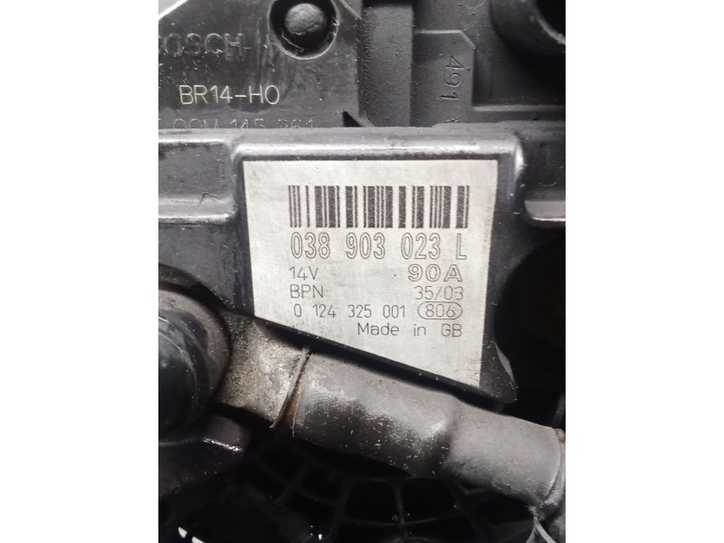 Recambio de alternador para seat leon (1m1) 1.9 tdi referencia OEM IAM 038903023 0124325001 