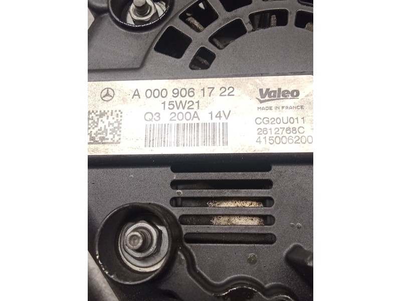 Recambio de alternador para mercedes-benz clase c (w205) c 400 4-matic (205.066) referencia OEM IAM A0009061722 200A 14