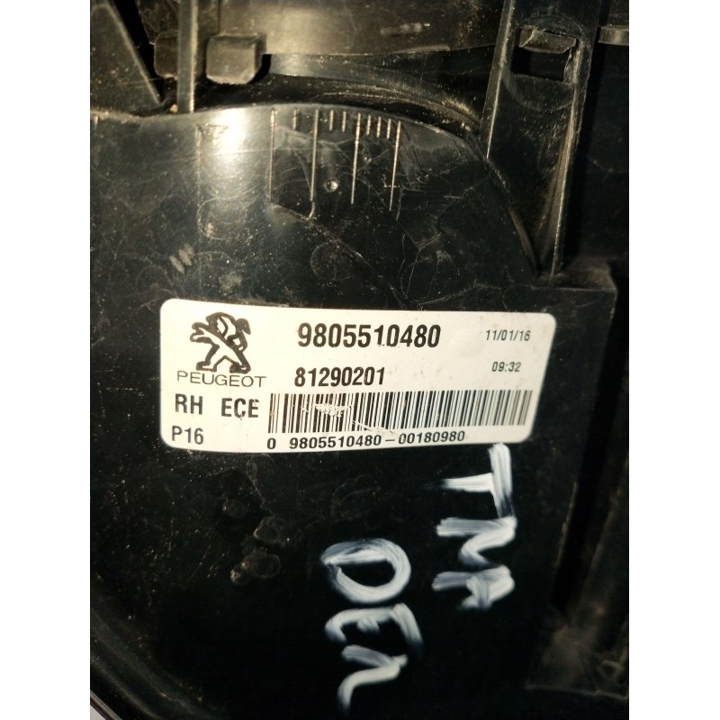 Recambio de piloto trasero derecho para peugeot 3008 i monospace (0u_) 1.6 bluehdi 120 referencia OEM IAM 9805510480 81290201 00