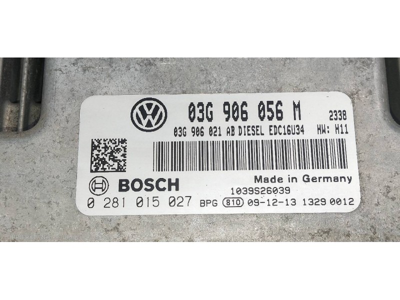 Recambio de centralita motor uce para seat altea xl (5p5) freetrack 4x4 referencia OEM IAM 0281015027 03G906056M 