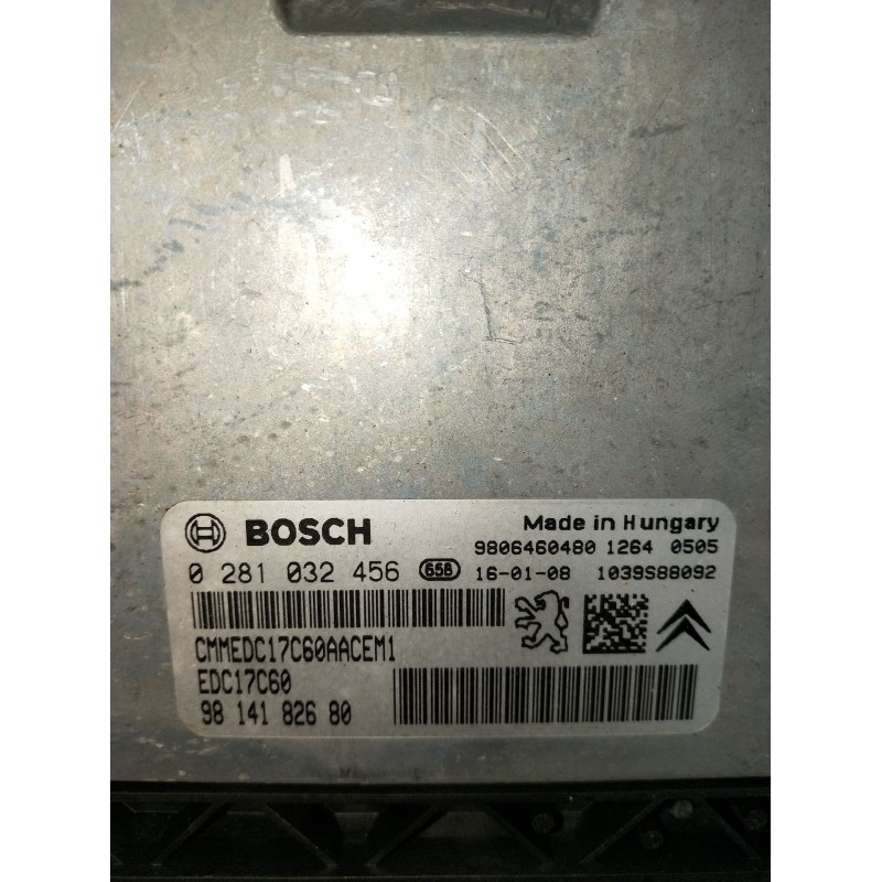 Recambio de centralita motor uce para peugeot 3008 i monospace (0u_) 1.6 bluehdi 120 referencia OEM IAM 0281032456 9814182680 10