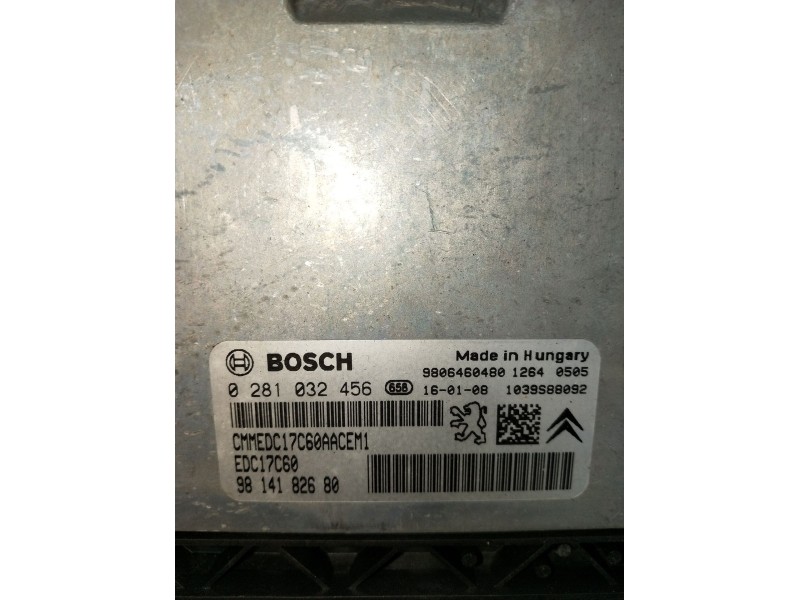 Recambio de centralita motor uce para peugeot 3008 i monospace (0u_) 1.6 bluehdi 120 referencia OEM IAM 0281032456 9814182680 10