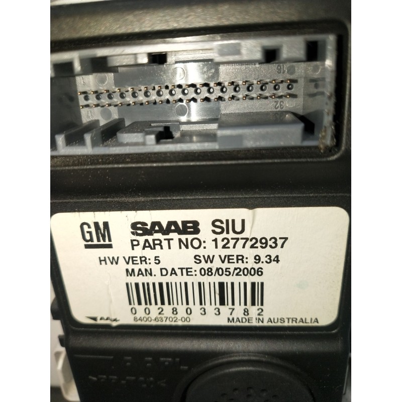 Recambio de cuadro instrumentos para saab 9-5 berlina 1.9 tid vector referencia OEM IAM 12772937 84006370200 0028033782