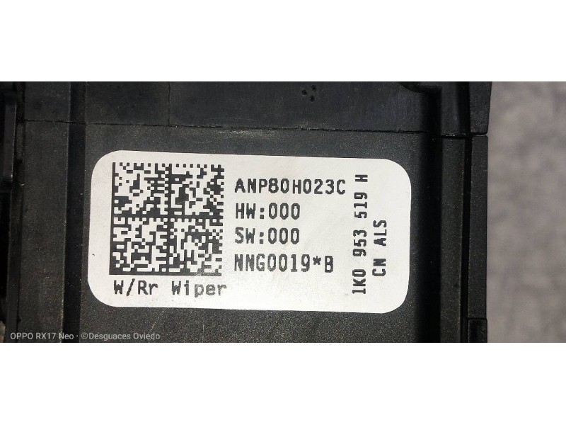 Recambio de mando limpia para seat altea xl (5p5) freetrack 4x4 referencia OEM IAM 1K0953519H  