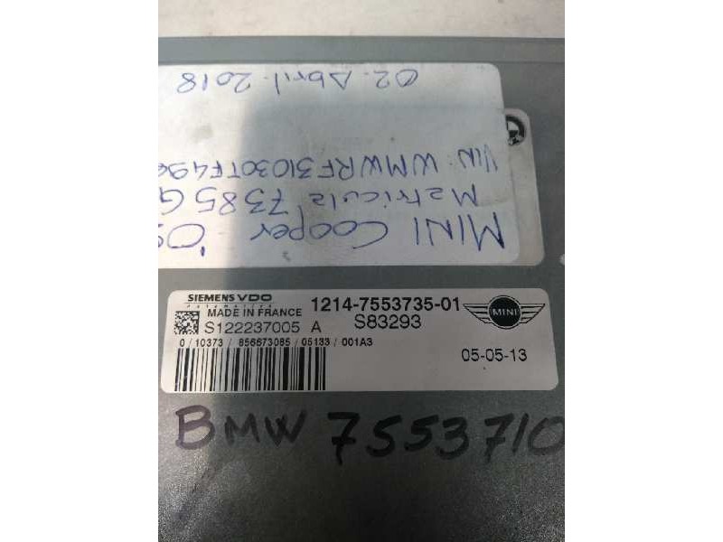 Recambio de centralita motor uce para mini cabrio (r52) cooper referencia OEM IAM S122237005A 1214755373501 S83293