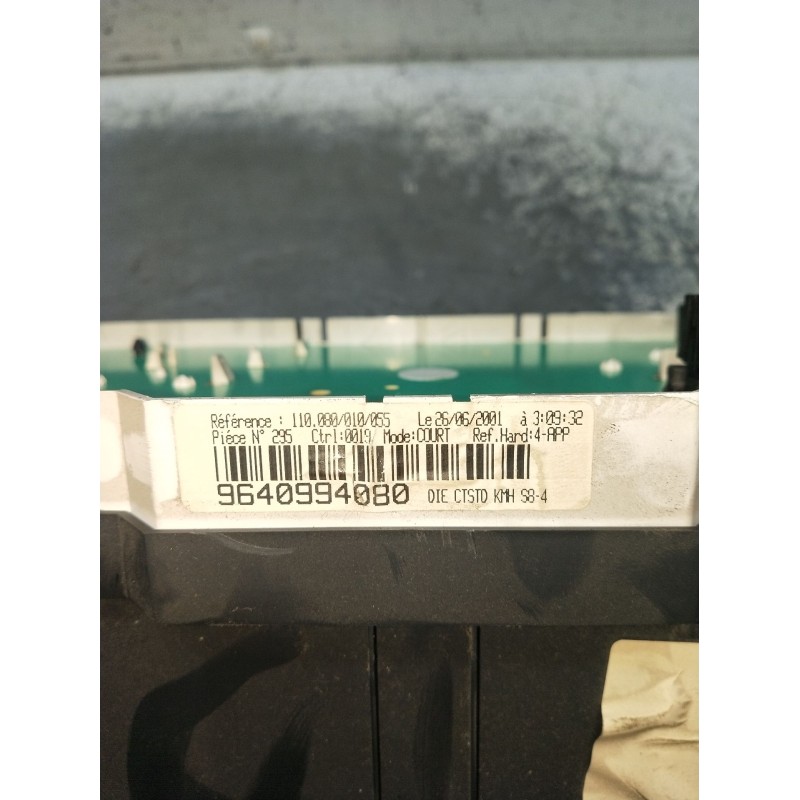 Recambio de cuadro instrumentos para citroën saxo (s0, s1) 1.5 d referencia OEM IAM 9640994080 110080010055 