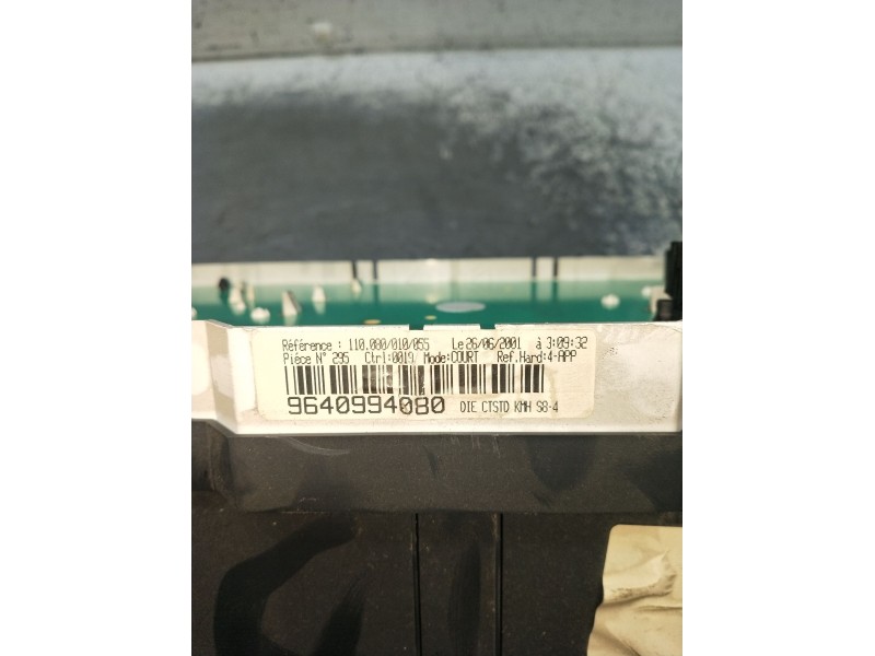 Recambio de cuadro instrumentos para citroën saxo (s0, s1) 1.5 d referencia OEM IAM 9640994080 110080010055 