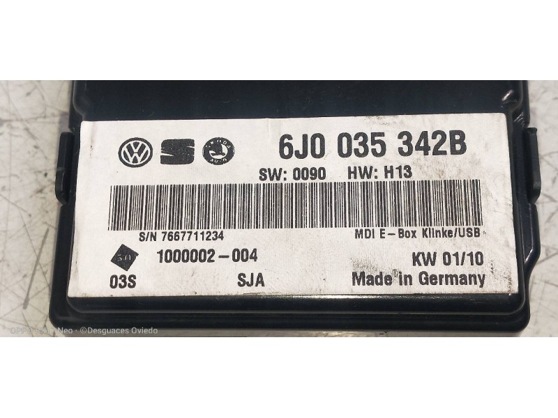 Recambio de modulo electronico para seat altea xl (5p5) freetrack 4x4 referencia OEM IAM 6J0035342B  