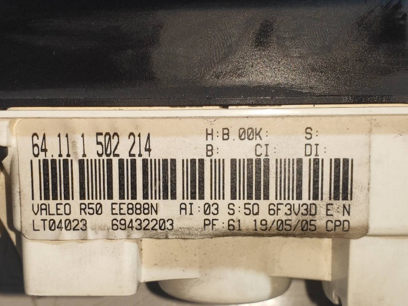 Recambio de mando calefaccion / aire acondicionado para mini cabrio (r52) cooper referencia OEM IAM 64111502214 69432203 