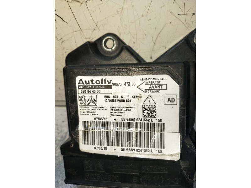 Recambio de centralita airbag para citroën c4 picasso referencia OEM IAM 9807547380 620644600 