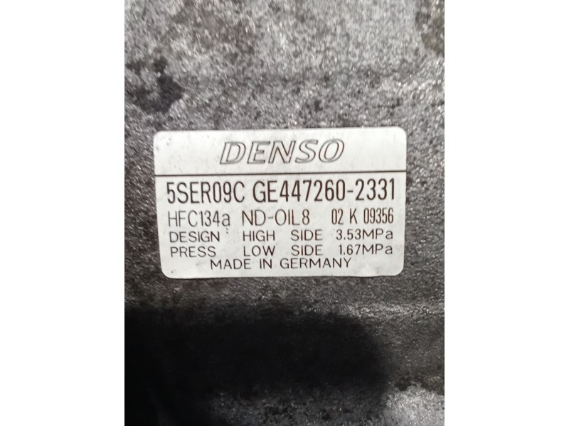 Recambio de compresor aire acondicionado para toyota auris luna+ referencia OEM IAM 4472602331  