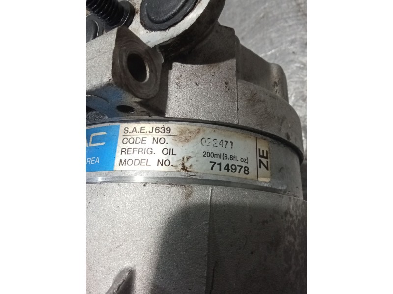 Recambio de compresor aire acondicionado para chevrolet aveo / kalos hatchback (t200) 1.4 16v referencia OEM IAM 714978  