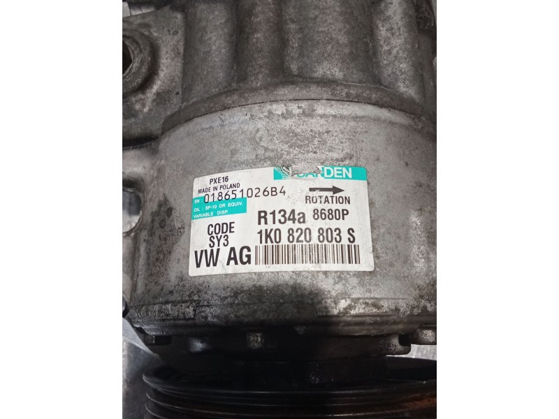 Recambio de compresor aire acondicionado para volkswagen touran (1t1) 2.0 tdi referencia OEM IAM 1K0820803S 018651026B4 
