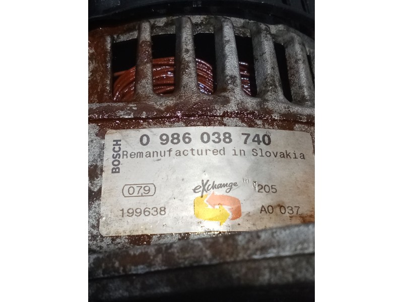 Recambio de alternador para fiat ducato furgoneta (230_) 1.9 d referencia OEM IAM 0986038740  