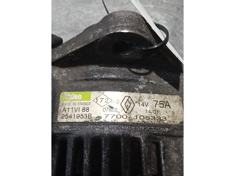 Recambio de alternador para renault kangoo (kc0/1_) d 65 1.9 (kc0e, kc02, kc0j, kc0n) referencia OEM IAM 7700105333 75A 
