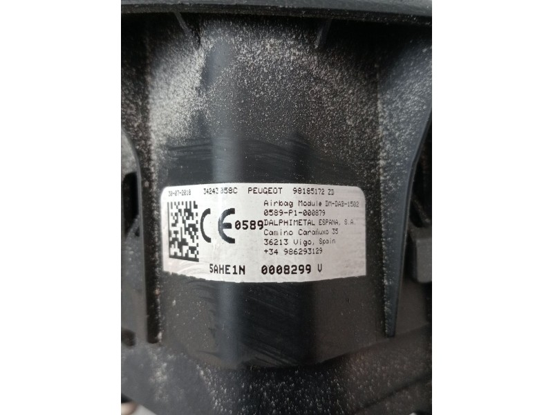 Recambio de airbag delantero izquierdo para peugeot partner furgoneta/monovolumen (k9) 1.6 bluehdi 75 referencia OEM IAM 0589P10