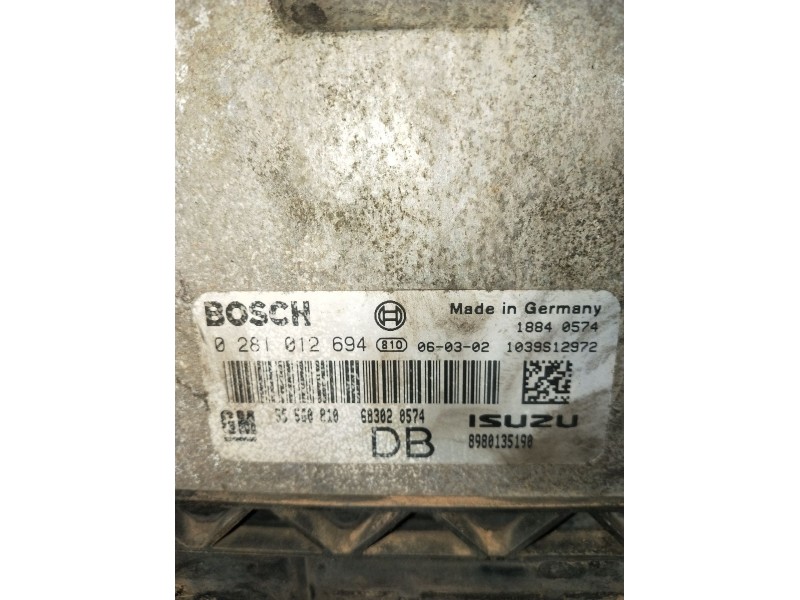 Recambio de centralita motor uce para opel astra h caravan enjoy referencia OEM IAM 0281012694 55560810 1039S12972