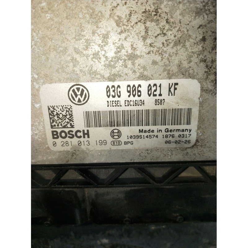 Recambio de centralita motor uce para volkswagen touran (1t1) 2.0 tdi referencia OEM IAM 0281013199 03G906021KF 1039S14574
