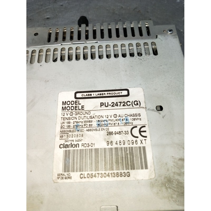 Recambio de sistema audio / radio cd para citroën xsara (n1) 2.0 hdi 90 referencia OEM IAM 96489096XT CL054730413883G 