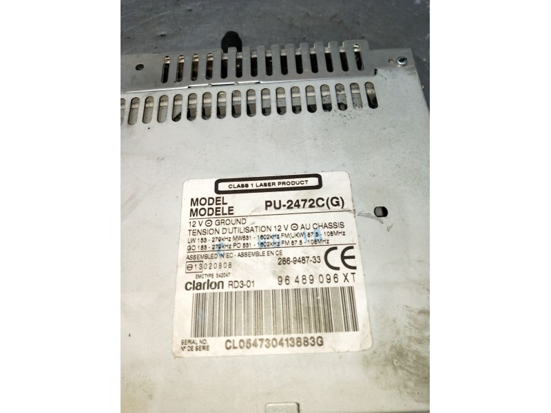 Recambio de sistema audio / radio cd para citroën xsara (n1) 2.0 hdi 90 referencia OEM IAM 96489096XT CL054730413883G 