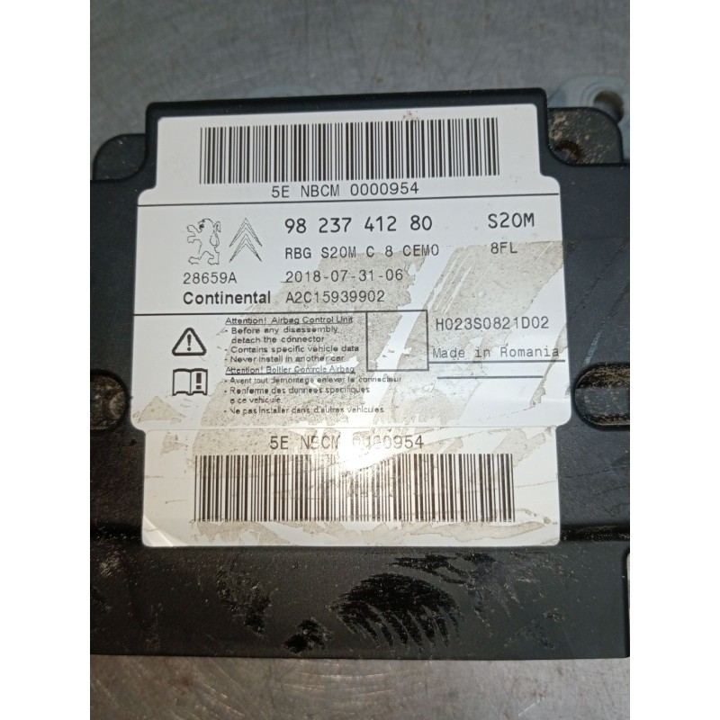 Recambio de centralita airbag para peugeot partner furgoneta/monovolumen (k9) 1.6 bluehdi 75 referencia OEM IAM 9823741280 A2C15