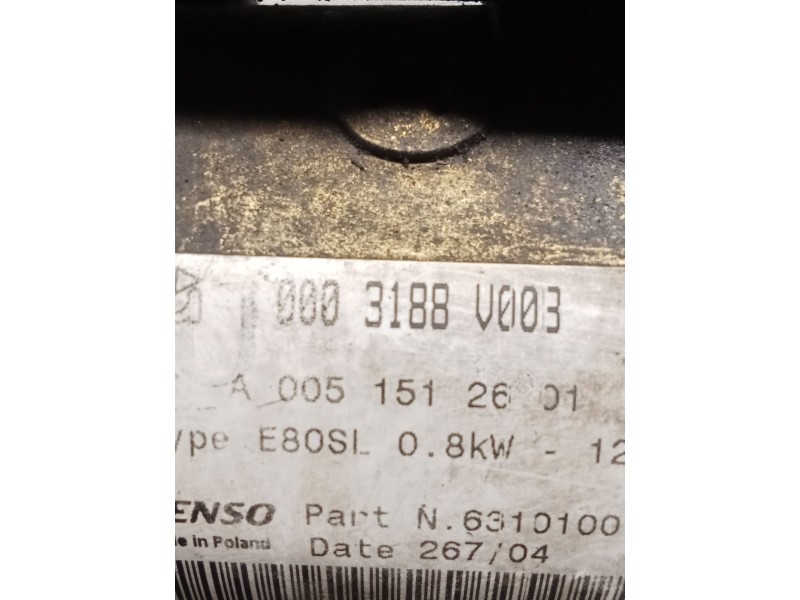 Recambio de motor arranque para smart coupe básico (45kw) referencia OEM IAM 0003188V003 A0051512601 04