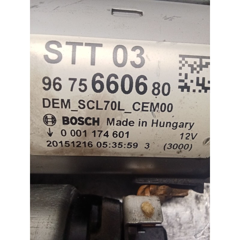 Recambio de motor arranque para peugeot 3008 i monospace (0u_) 1.6 bluehdi 120 referencia OEM IAM 9675660680 0001174601 16