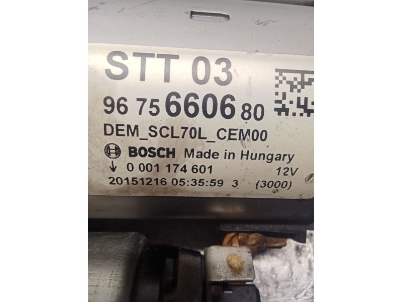 Recambio de motor arranque para peugeot 3008 i monospace (0u_) 1.6 bluehdi 120 referencia OEM IAM 9675660680 0001174601 16