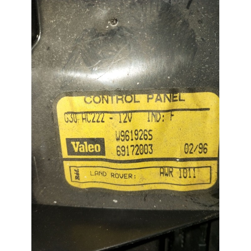 Recambio de mando calefaccion / aire acondicionado para land rover range rover (lp) dse (100kw) referencia OEM IAM G30HC222 W961