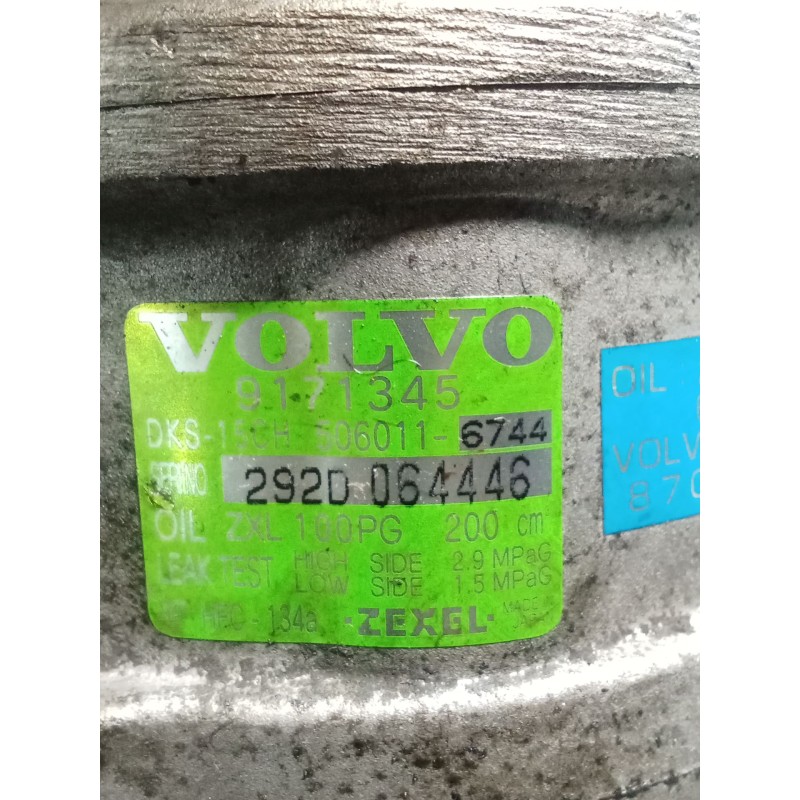 Recambio de compresor aire acondicionado para volvo s70 (874) 2.5 tdi referencia OEM IAM 292D064446 8708581 