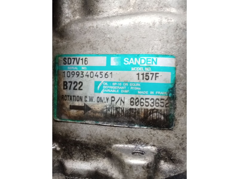 Recambio de compresor aire acondicionado para alfa romeo gt (937_) 1.9 jtd (937cxn1b) referencia OEM IAM 60653652  