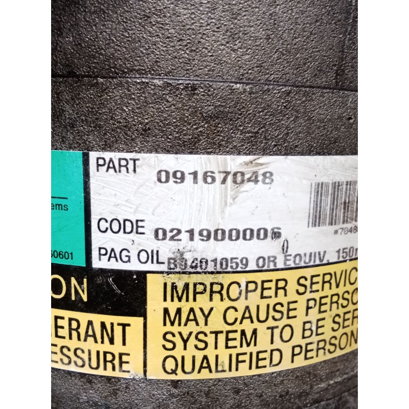 Recambio de compresor aire acondicionado para opel agila a (h00) 1.2 16v (f68) referencia OEM IAM 09167048  00