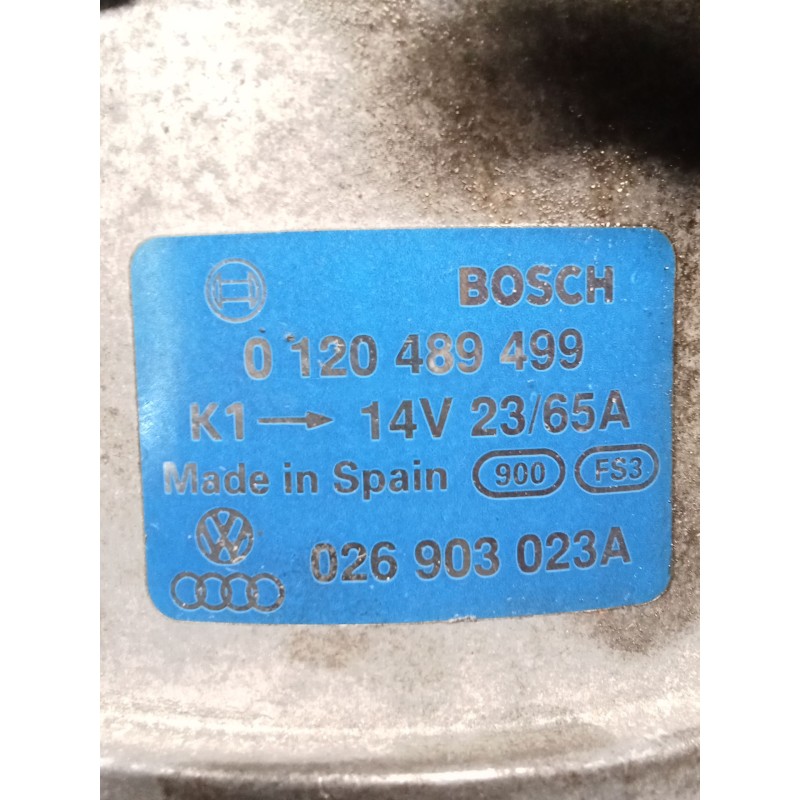 Recambio de alternador para seat toledo i (1l2) 2.0 i referencia OEM IAM 026903023A 0120489499 65A 91