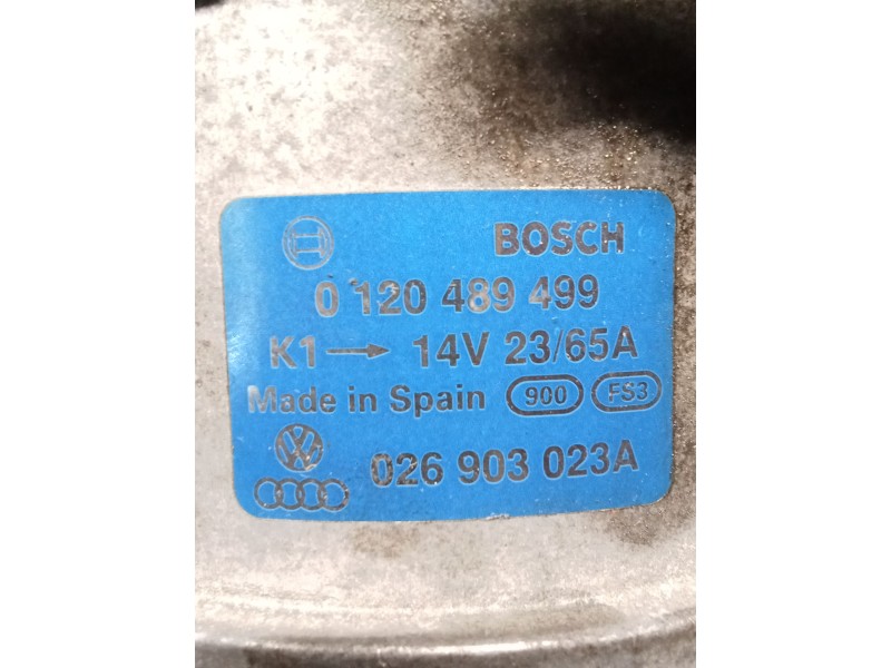 Recambio de alternador para seat toledo i (1l2) 2.0 i referencia OEM IAM 026903023A 0120489499 65A 91