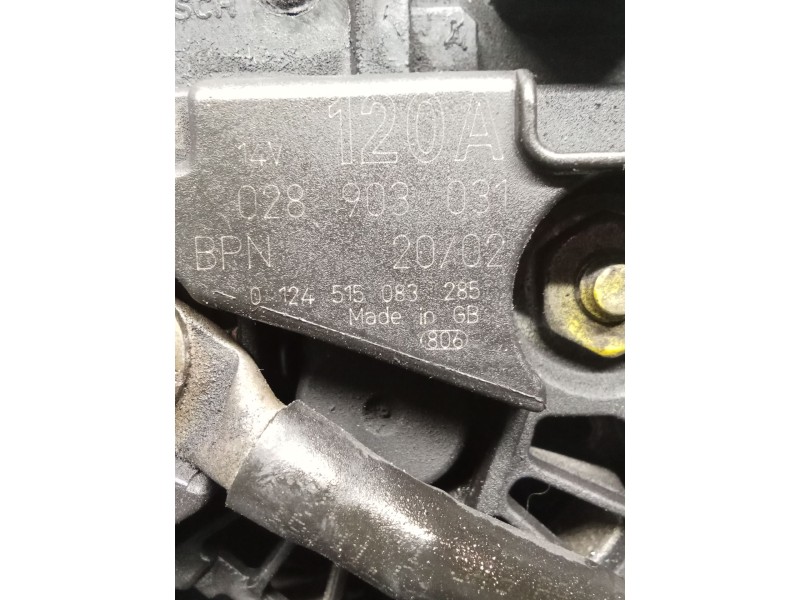 Recambio de alternador para volkswagen passat b5.5 (3b3) 1.9 tdi referencia OEM IAM 028903031 0124515083 0124515083285 120A