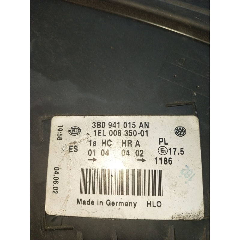 Recambio de faro izquierdo para volkswagen passat b5.5 (3b3) 1.9 tdi referencia OEM IAM 3B0941015AN 1EL00835001 