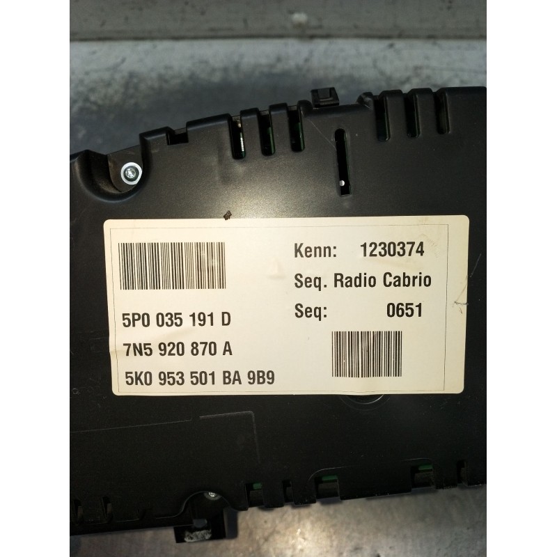 Recambio de cuadro instrumentos para seat alhambra (710, 711) 2.0 tdi referencia OEM IAM 5K0953501BA 5P0035191D 7N5920870A