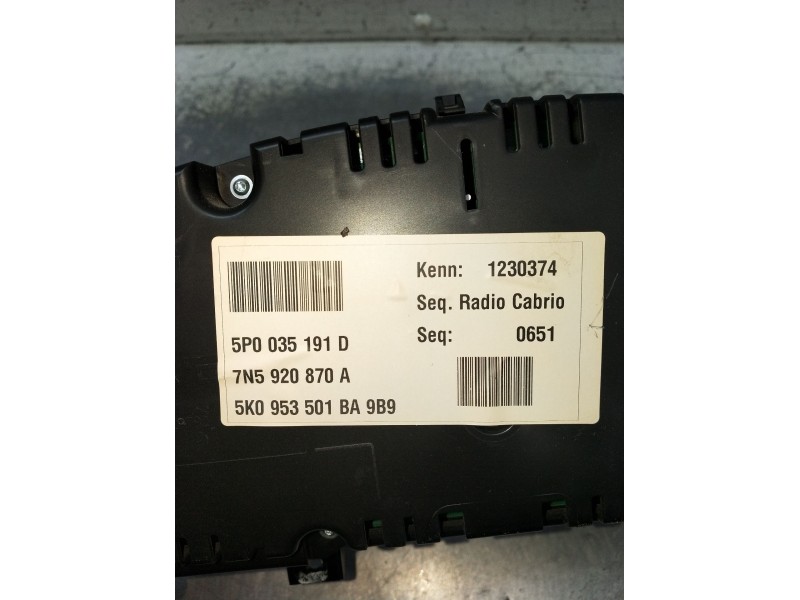 Recambio de cuadro instrumentos para seat alhambra (710, 711) 2.0 tdi referencia OEM IAM 5K0953501BA 5P0035191D 7N5920870A